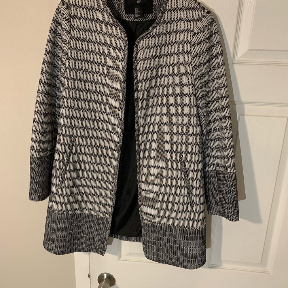 H&M Monochrome Textured Jacket